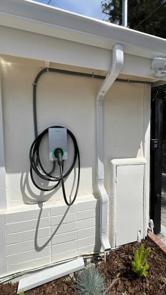 EV charger installation for residential garage