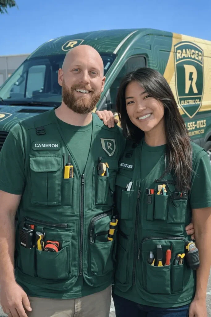 Kris and Cam — Ranger Electric team
