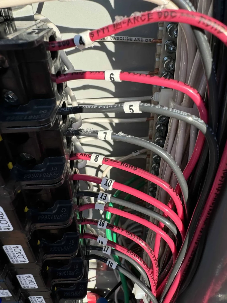 Labeled Wires in Panel
