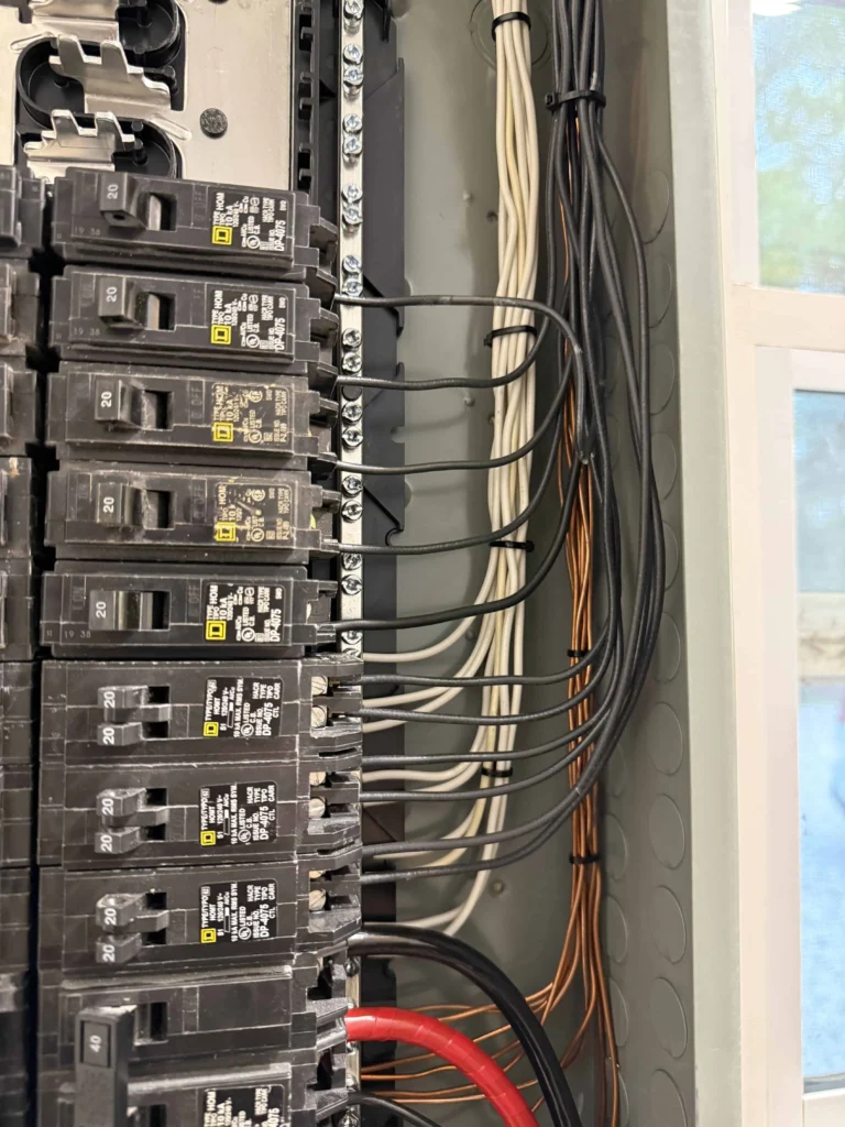 Panel with neat wires — Ranger Electric